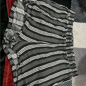 Black and White Striped shorts
